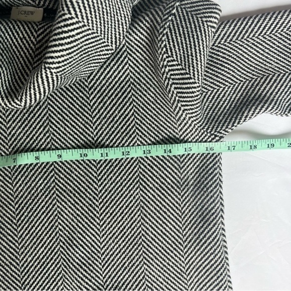 J. Crew Factory Long-sleeve funnelneck Herringbone Sweater, Black White, XS - Picture 8 of 11